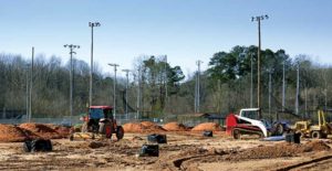 Photo: New ballfield under construction