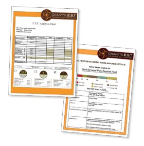 Soil test result samples